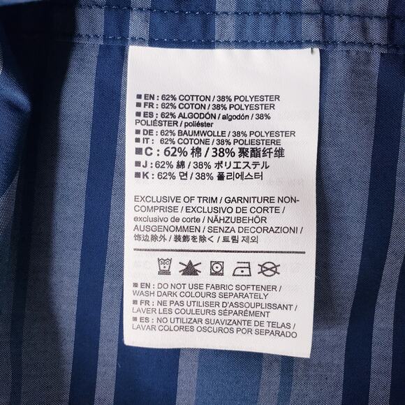 ARC'TERYX Men's Size XL BROHM Striped SS Button Up Shirt Blue Cotton Blend - Picture 5 of 10